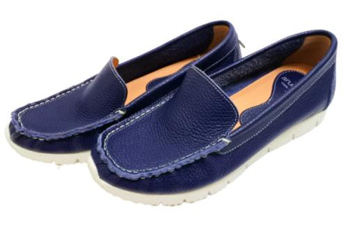 【arui_toe 3950 ネイビー】本革コンフォートスリッポン